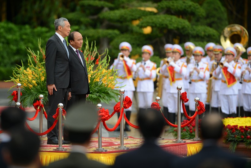Lễ đón chính thức Thủ tướng Singapore Lý Hiển Long