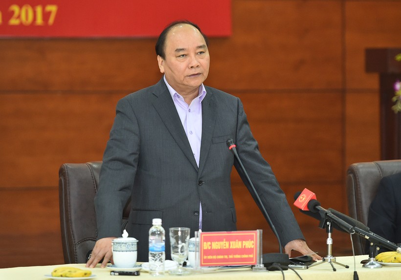 Thủ tướng phát biểu tại buổi làm việc với lãnh đạo chủ chốt tỉnh Lào Cai. Ảnh: VGP/Quang Hiếu