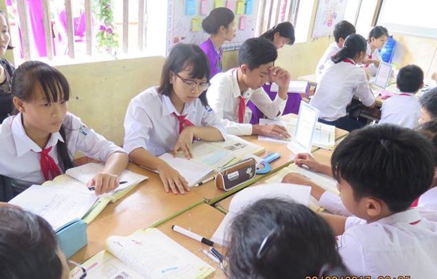 Học sinh trường THCS Nhuế Dương rất thích học theo mô hình Trường học mới