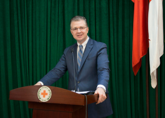 Đại sứ Hoa Kỳ tại Việt Nam Daniel J. Kritenbrink công bố dự án Nâng cao Năng lực cho Hội Chữ thập đỏ Việt Nam – Giai đoạn II