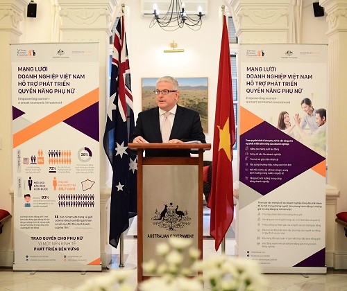 Đại sứ Australia Craig Chittick phát biểu tại buổi lễ