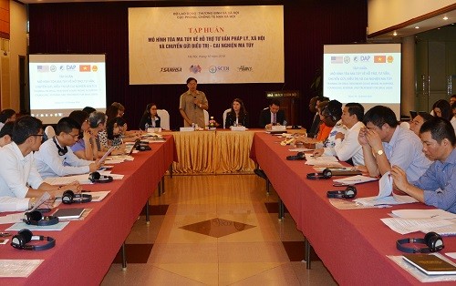 Ông Nguyễn Xuân Lập, Cục trưởng Cục phòng chống tệ nạn xã hội (Bộ LĐ-TB&XH) phát biểu tại lễ khai mạc