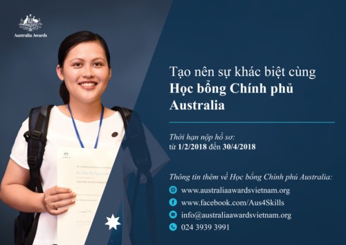 Học bổng Chính phủ Australia cho công dân Việt Nam