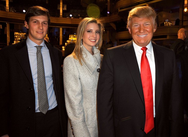 Tổng thống Mỹ Donald Trump cùng con gái và con rể (Ảnh: FilmMagic)
