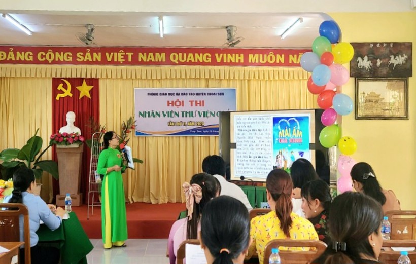 Thoại Sơn tổ chức hội thi nâng cao năng lực chuyên môn nhân viên thư viện trường học.
