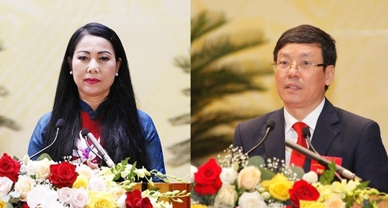 Bí thư Tỉnh ủy, Chủ tịch HĐND tỉnh Hoàng Thị Thúy Lan và ông Lê Duy Thành Chủ tịch UBND tỉnh Vĩnh Phúc.