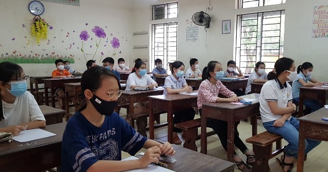 Hơn 1 nghìn học sinh tại thành phố Vĩnh Yên làm bài kiểm tra đánh giá năng lực vào lớp 6 Trường THCS Vĩnh Yên