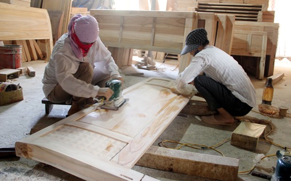 Làng nghề mộc ở Bích Chu, xã An Tường, huyện Vĩnh Tường đã khẳng định được vị thế trên thị trường