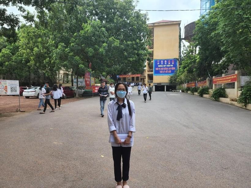 Thí sinh Trần Thị Hương tự tin chia sẻ về bài thi Ngữ văn