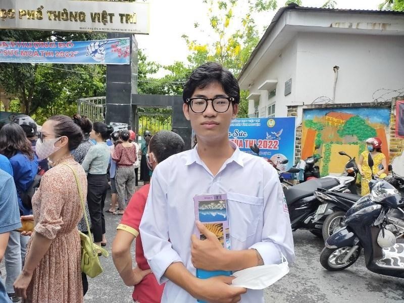 Thí sinh Nguyễn Trọng Đức Thắng tự tin với bài thi của mình