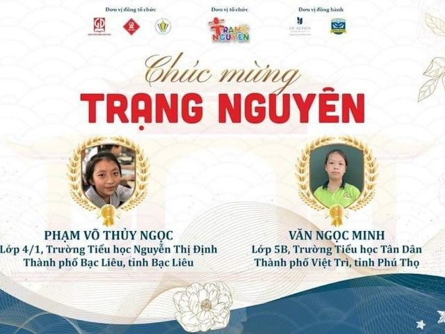 Hai học sinh đoạt giải Trạng Nguyên Tiếng Việt cấp quốc gia năm học 2022 – 2023