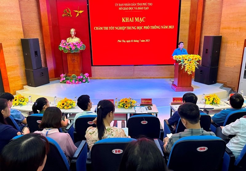 Phú Thọ Khai mạc chấm thi tốt nghiệp THPT năm 2023.