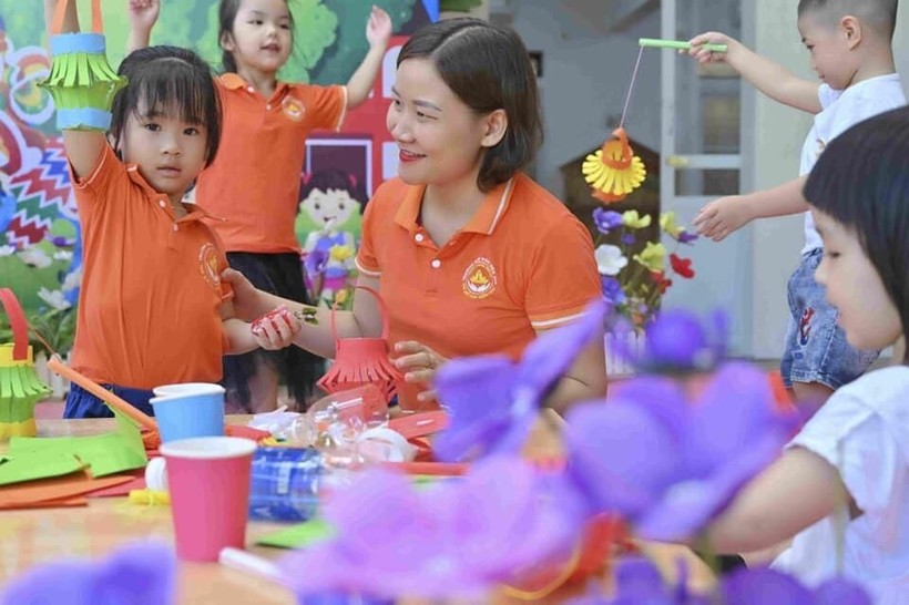 Hoạt động chăm sóc trẻ em tại Trường Mầm non Hoa Sen, thành phố Việt Trì. Ảnh: Sở GD&ĐT Phú Thọ.