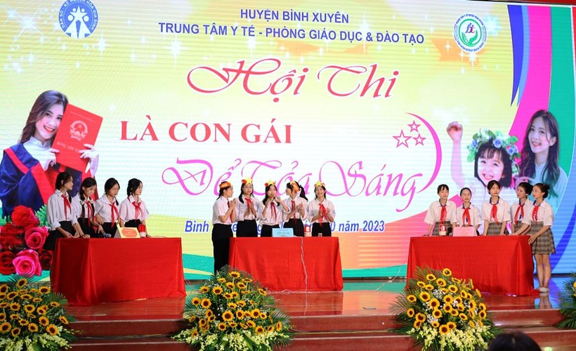 Hội thi có sự tham gia của 3 trường THCS trên địa bàn huyện Bình Xuyên.