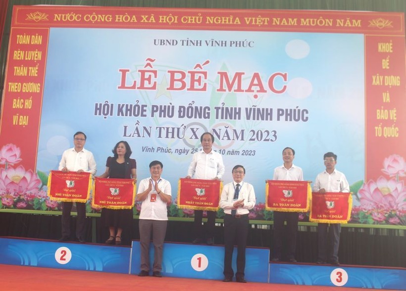  841 huy chương được trao tại Hội khỏe Phù Đổng tỉnh Vĩnh Phúc 2023