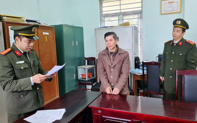 Hoàng Văn Trực bị khởi tố, bắt tạm giam. Ảnh: Công an tỉnh Hà Giang