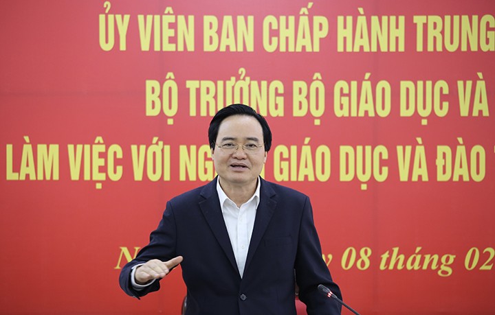 Bộ trưởng Phùng Xuân Nhạ làm việc với Sở GD&ĐT tỉnh Nam Định