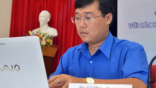 Anh Lê Quốc Phong, Bí thư Trung ương Đoàn, Chủ tịch Hội Sinh viên Việt Nam (ảnh: Tiền Phong)