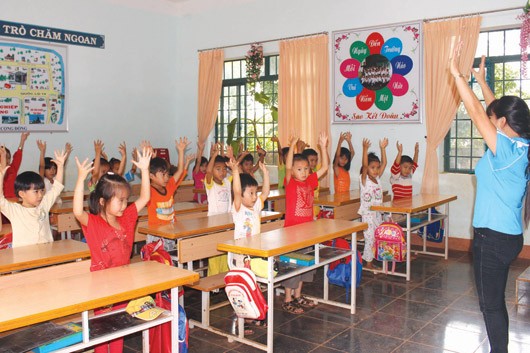 Một lớp học khang trang của tỉnh Đắk Nông
