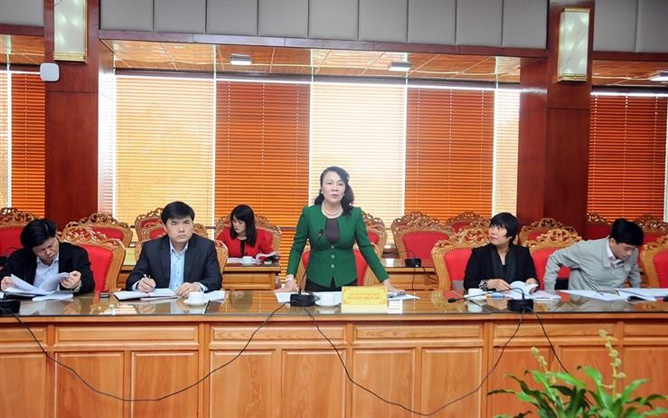 Thứ trưởng Nguyễn Thị Nghĩa  - Phó Chủ nhiệm Ủy ban quốc gia về thanh niên Việt Nam
cùng đoàn công tác làm việc lại Lạng Sơn.