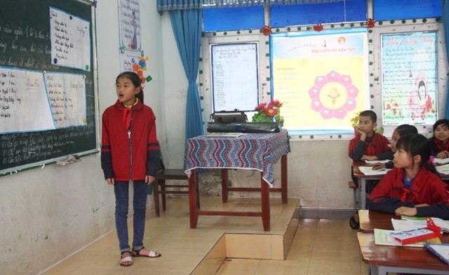 Học sinh Bắc Giang trong một giờ học theo mô hình Trường học mới