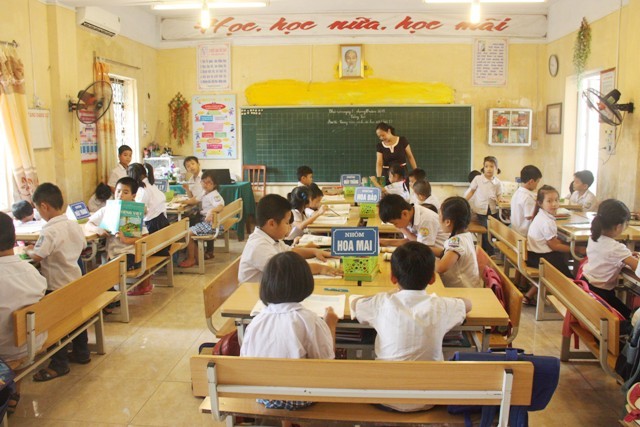 Một giờ học tại Trường tiểu học Đình Bảng 1 (Bắc Ninh)