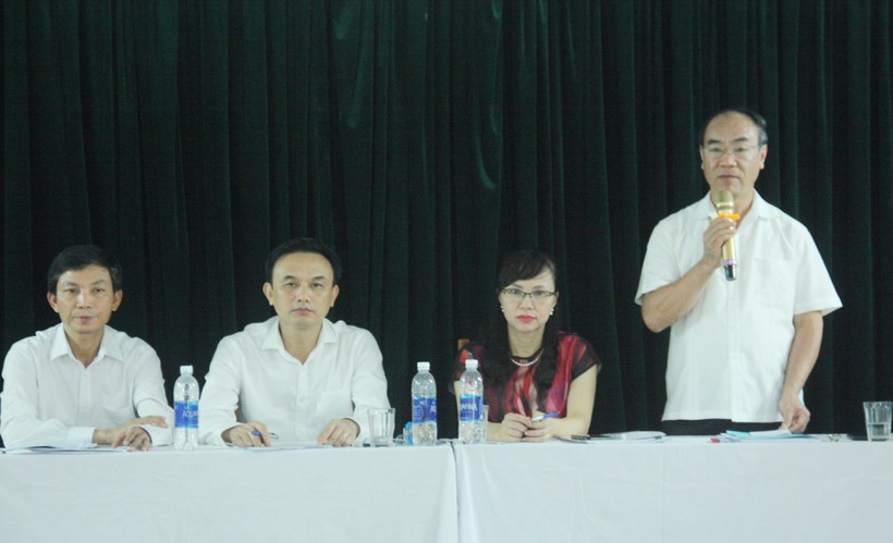  Ông Nguyễn Huy Bằng – Chánh Thanh tra Bộ GD&ĐT – trao đổi về công tác thanh tra thi trong buổi cung cấp thông tin về kỳ thi THPT quốc gia 2018 