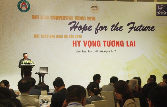 Hội thảo “One Asia tại Hà Nội 2008 – Hy vọng tương lai” diễn ra tại Hà Nội từ ngày 03-04/8/2018