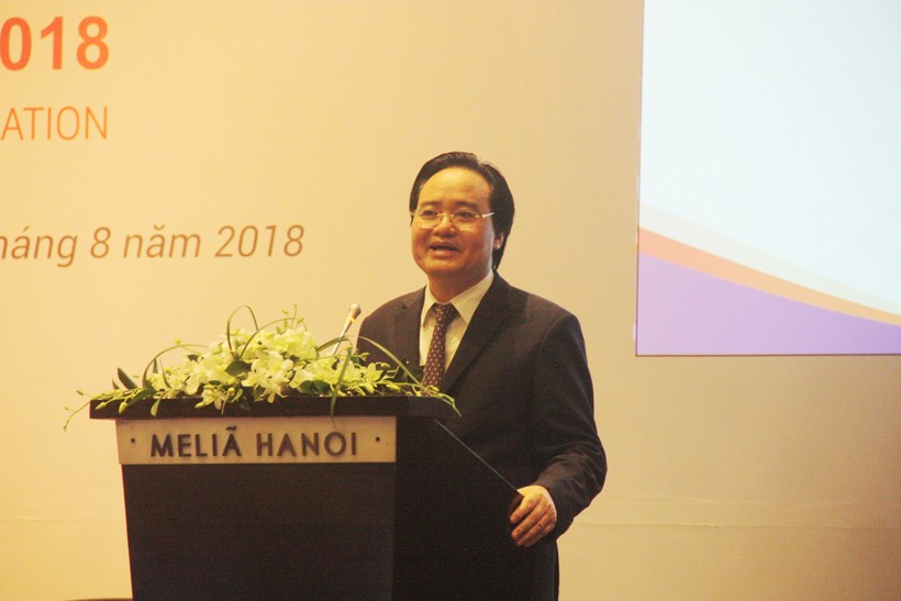 Bộ trưởng Bộ GD&ĐT Phùng Xuân Nhạ phát biểu tại Hội thảo giáo dục 2018: Giáo dục đại học – Chuẩn hóa và hội nhập quốc tế