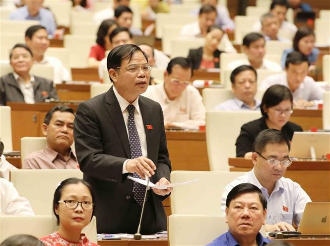 Bộ trưởng Nguyễn Xuân Cường trả lời chất vấn. Ảnh: VOV