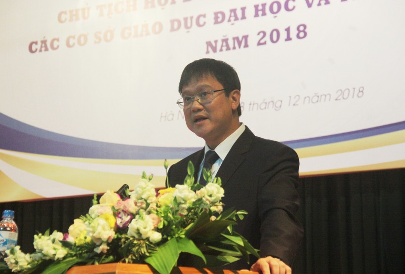 Thứ trưởng Bộ GD&ĐT Lê Hải An phát biểu tại hội nghị