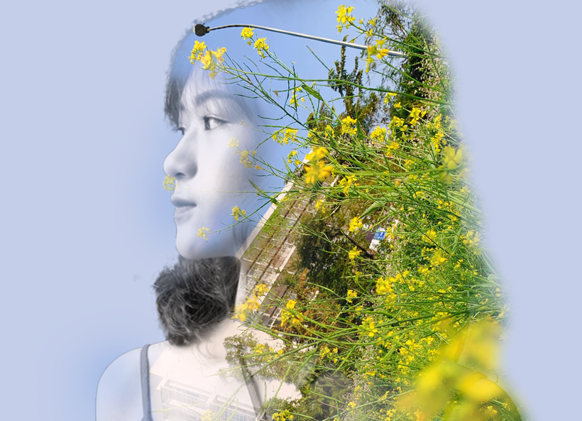 Nhân vật ảnh: Hoàng Lê Phương Nhung – đại diện cho cỏ cây xanh ngát của Hoà Lạc, một không gian trong lành vào mỗi buổi sáng.