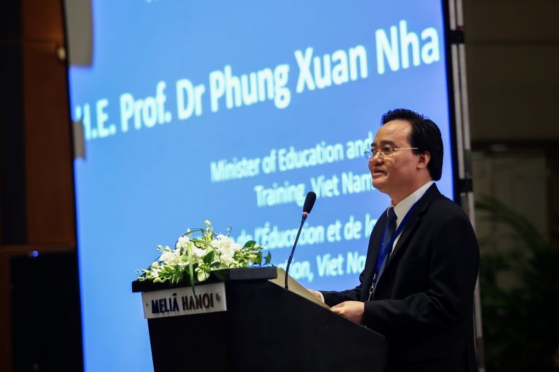 Bộ trưởng Bộ GD&ĐT Phùng Xuân Nhạ phát biểu khai mạc diễn đàn Giáo dục vì sự phát triển bền vững và công dân toàn cầu của UNESCO năm 2019