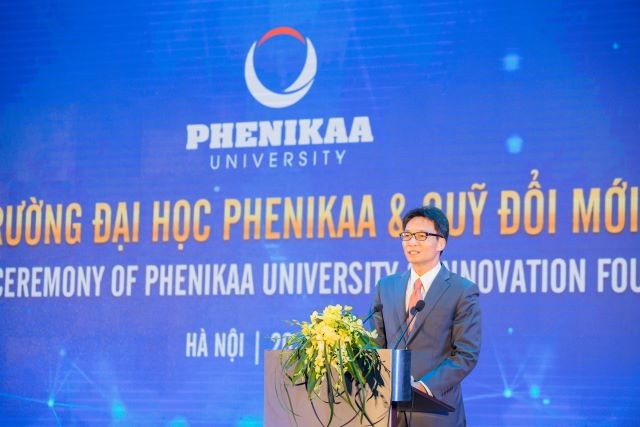 Phó Thủ tướng Vũ Đức Đam phát biểu tại lễ ra mắt Trường ĐH Phenikaa.