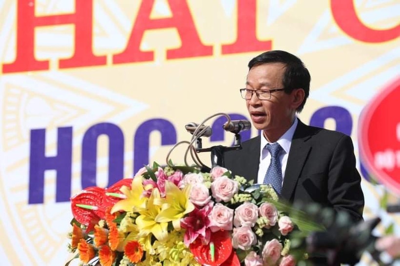 GS Nguyễn Văn Minh, Hiệu trưởng Trường ĐHSP Hà Nội phát biểu trong lễ khai giảng năm học 2020-2021.