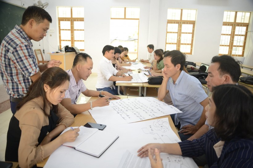 Giáo viên cốt cán 2 tỉnh Bình Định, Phú Yên được tập huấn về “Sử dụng phương pháp dạy học và giáo dục phát triển phẩm chất, năng lực học sinh”.