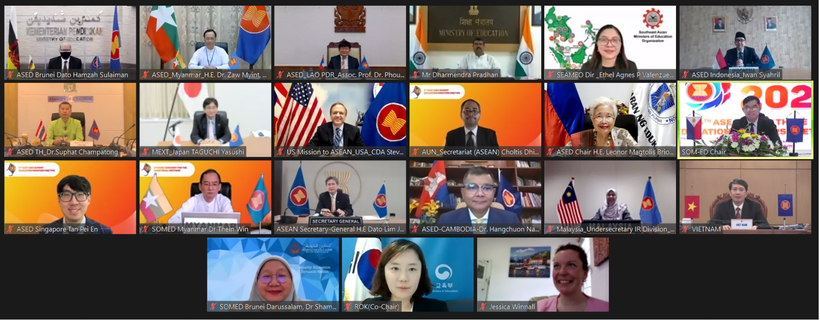 Hội nghị Bộ trưởng Giáo dục cấp cao Đông Á lần thứ 5, tổ chức trực tuyến chiều 1/10.