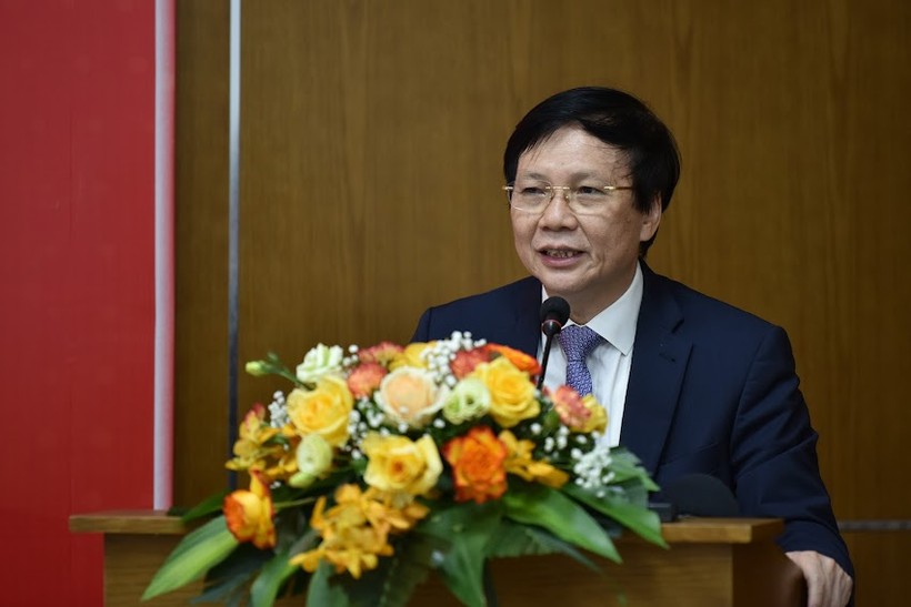 Ông Hồ Quang Lợi, Phó Chủ tịch thường trực Hội Nhà báo Việt Nam phát biểu tại lễ phát động.