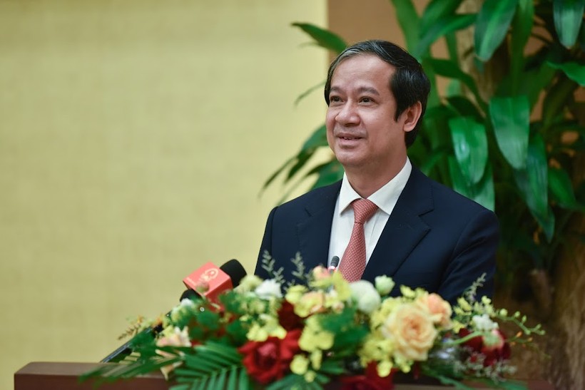 Bộ trưởng Bộ Giáo dục và Đào tạo Nguyễn Kim Sơn phát biểu tại Hội thảo Giáo dục 2021.