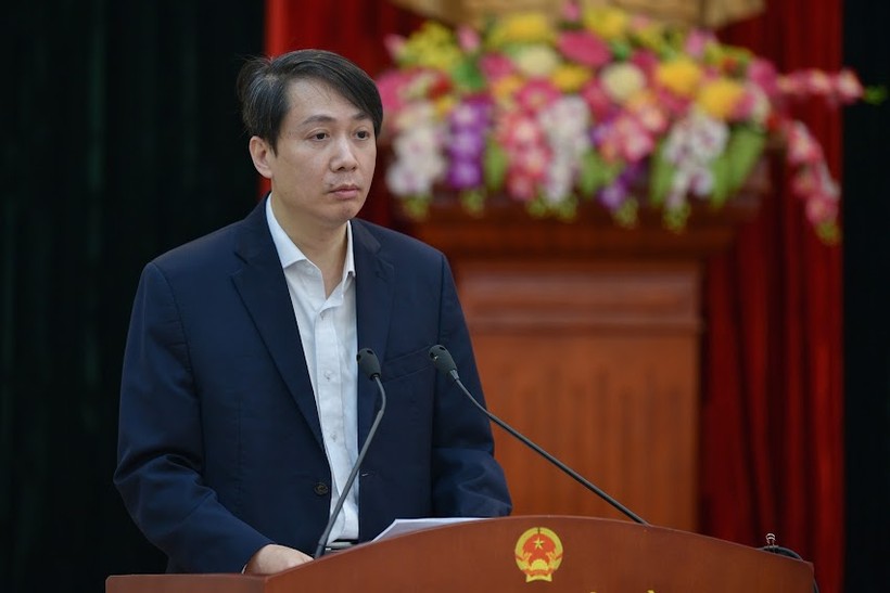 Ông Phạm Quang Hưng, Cục trưởng Cục Hợp tác quốc tế, Bộ Giáo dục và Đào tạo phát biểu tại hội thảo.