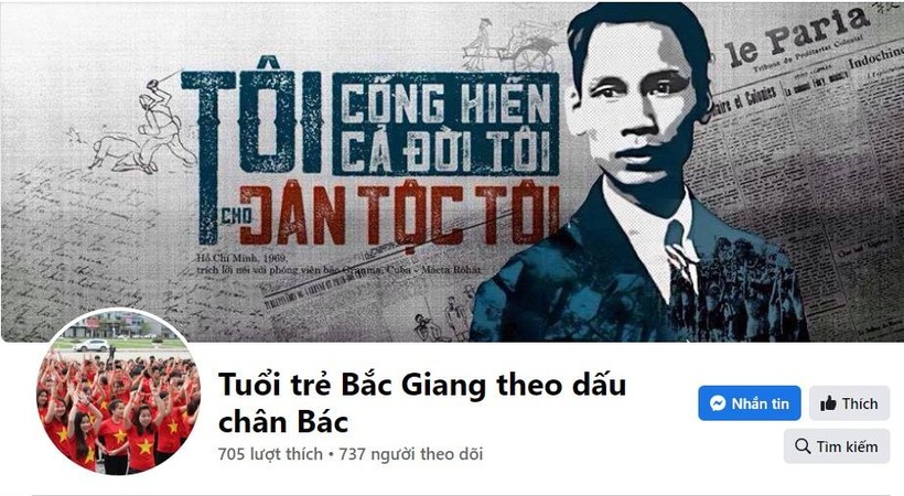 FanPage “Tuổi trẻ Bắc Giang theo dấu chân Bác”.