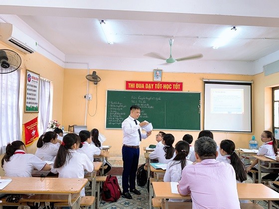Dạy thực nghiệm môn Ngữ văn 6 tại Trường THCS Chu Văn An (Hải Dương). Ảnh: website nhà trường.