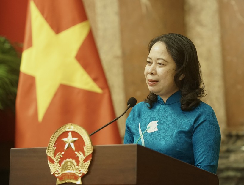 Phó Chủ tịch nước Võ Thị Ánh Xuân biểu dương ngành Giáo dục đã bền bỉ tạo điều kiện để học sinh được thể hiện tài năng.
