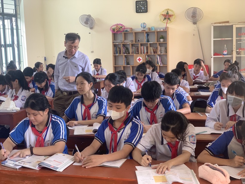 Giờ học tại Trường THCS Nguyễn Chuyên Mỹ (Hải Phòng).