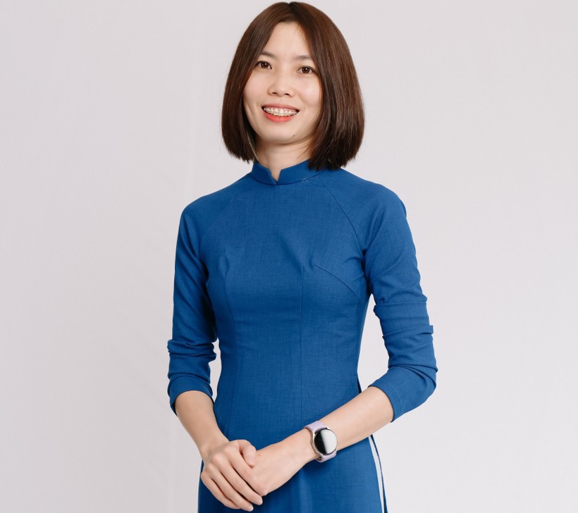 Cô Nguyễn Thị Minh Thu, giáo viên Trường THPT Ban Mai, Hà Đông (Hà Nội).