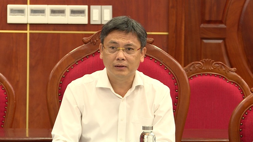 Phó Giáo sư, Tiến sĩ Nguyễn Minh Tâm, Phó Giám đốc Đại học Quốc gia TP Hồ Chí Minh phát biểu tại buổi làm việc.