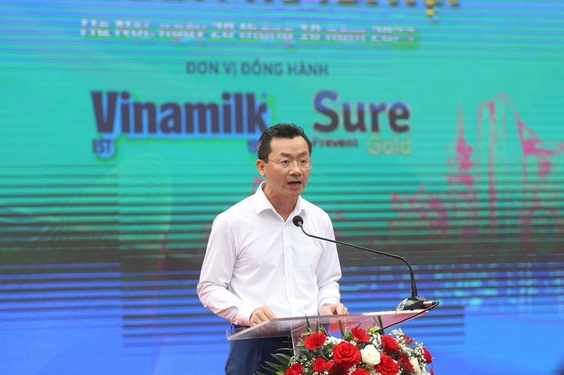 Ông Phạm Xuân Tài – Phó giám đốc Sở Văn hóa và Thể thao Hà Nội – phát biểu khai mạc sự kiện.
