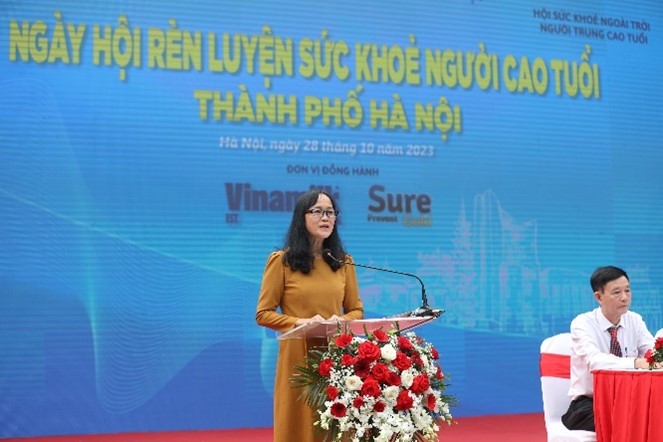 Bà Nguyễn Minh Tâm - Giám đốc Chi nhánh Vinamilk Hà Nội – chia sẻ tại sự kiện.
