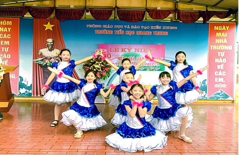 Tiết mục văn nghệ chào mừng ngày 20/11/2022 của học sinh trường Tiểu học Quang Trung- Kiến Xương –Thái Bình 