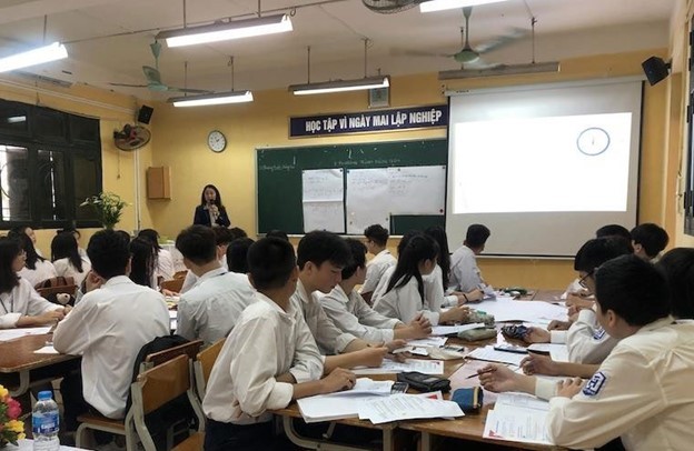 Một tiết học thực nghiệm sách giáo khoa lớp 10 Cánh Diều tại Trường THPT Tây Hồ (Hà Nội).